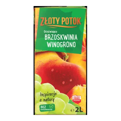 Napój niegaz. brzoskwinia winogrono Złoty Potok 2l