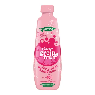 Koncentrat napoju różowy grejpfrut Herbapol 405ml