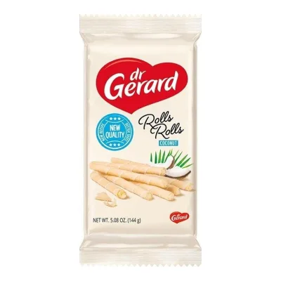 Rurki waflowe z kremem kokosowym Dr Gerard 144g