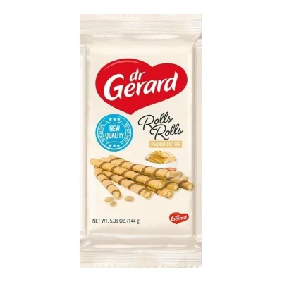 Rurki waflowe z kremem orzechowym Dr Gerard 144g