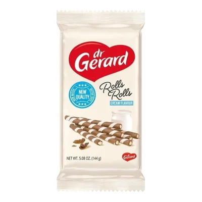 Rurki waflowe z kremem śmietankowym Dr Gerard 144g