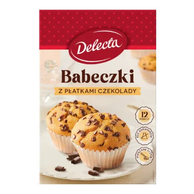 Babeczki z płatkami czekolady Delecta 280g