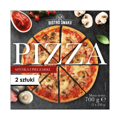Pizza z szynką i pieczarkami Bistro Smaku 2x350g
