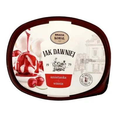 Lody Jak Dawniej śmiet. z wiśn. i sosem Koral 0,9l
