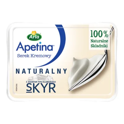 Serek kremowy naturalny ze skyrem Apetina 125g