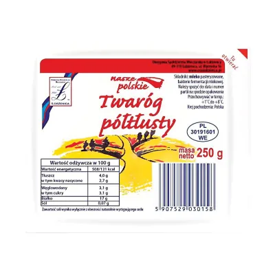 Ser twarogowy półtłusty próżnia 250g