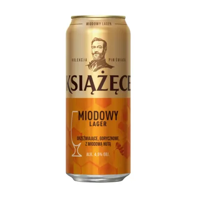Piwo Książęce miodowe 0,5l 4,5% puszka