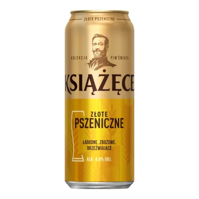 Piwo Książęce złote pszeniczne 0,5l 4,9% puszka