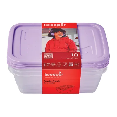 Zestaw pojemników na żywność Keeeper 3x1,25l