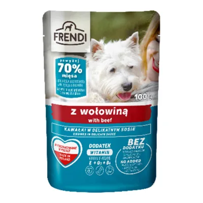 Karma dla psa mokra z wołowiną Frendi 100g