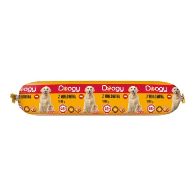 Karma dla psa mokra z wołowiną Doogy 1kg