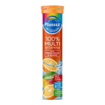 Tabletki musujące Plusssz 100% multiwitamina 20szt