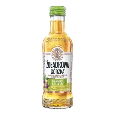 Likier Żołądkowa gorzka agrest z miętą 200ml 25%