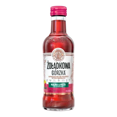 Likier Żołądkowa gorzka malina mięta cyt 200ml 25%