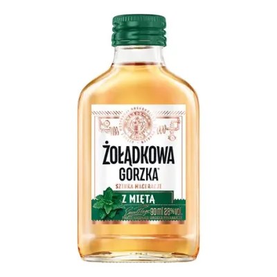 Likier Żołądkowa gorzka z miętą 90ml 28%