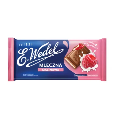 Czekolada mleczna z nadz. malinowym Wedel 100g