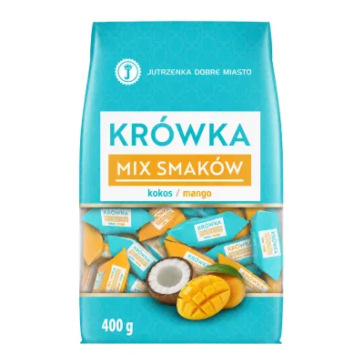 Cukierki krówka mix sm. kokos/mango Jutrzenka 400g