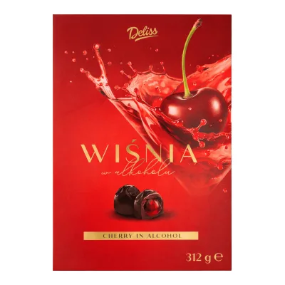 Bombonierka wiśnia w alkoholu Deliss 312g