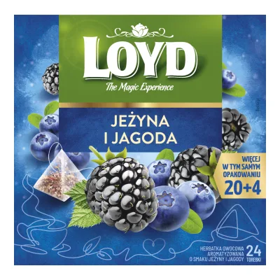 Herbatka owocowa jeżyny i jagody Loyd 24x2g