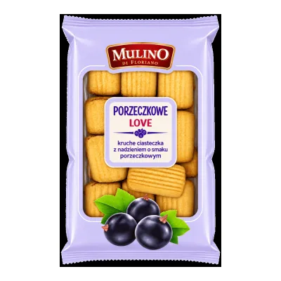 Ciastka kruche z nadz porzeczkowym Mulino 600g