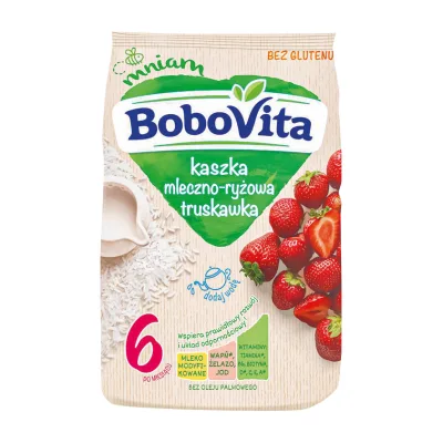 Kaszka mleczno-ryżowa truskawka Bobovita 230g