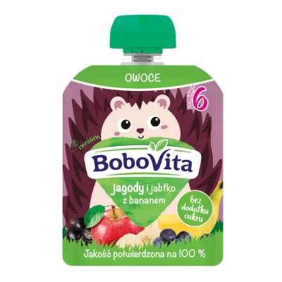 Deser w tubce jagoda jabłko banan Bobovita 80g