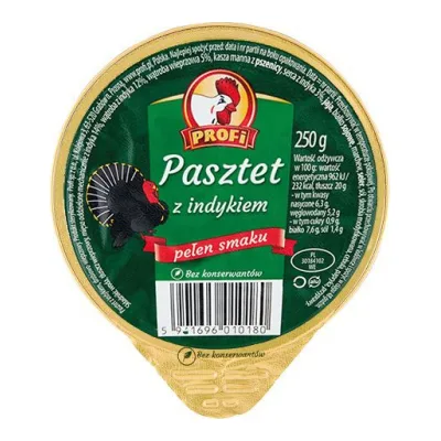 Pasztet z indykiem/pieczarkami Profi 250g mix