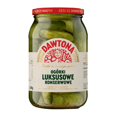 Ogórki konserwowe Luksusowe Dawtona 900/470g