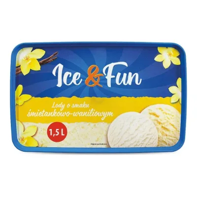 Lody śmietankowo waniliowe Ice&Fun 1,5l