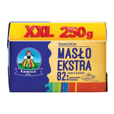 Masło ekstra 82% Łowickie 250g