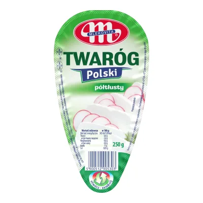 Twaróg półtłusty Polski Mlekovita klinek 250g