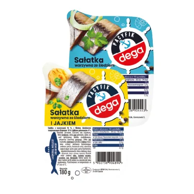 Sałatka warzywna ze śledziem Pacyfik 180g mix