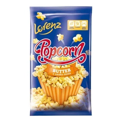 Popcorn do mikrofali o smaku masła Lorenz 90g