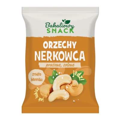 Orzechy nerkowca prażone sol. Bakaliowy Snack 200g