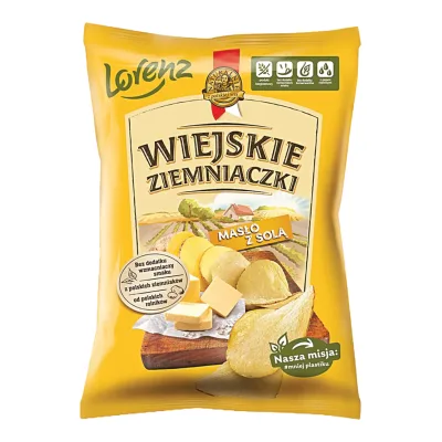 Chipsy masło z solą Wiejskie Ziemniaczki 130g
