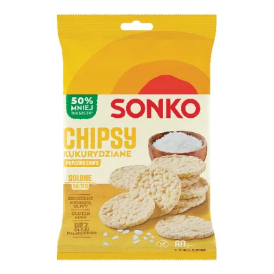 Chipsy kukurydz. sol./ziel. cebulka Sonko 60g mix