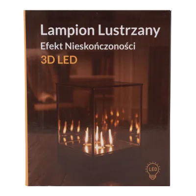 Lampion lustrzany 3D LED 12x12x14,5cm