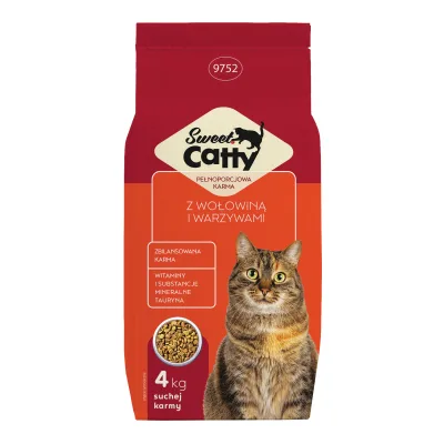 Karma dla kota sucha wołow i warzy Sweet Catty 4kg