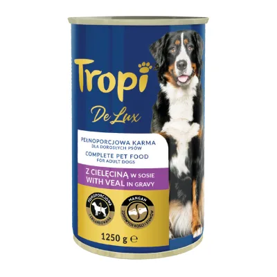 Karma dla psa mokra z cielęciną Tropi Delux 1,25kg