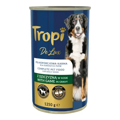 Karma dla psa mokra z dziczyzną Tropi Delux 1,25kg