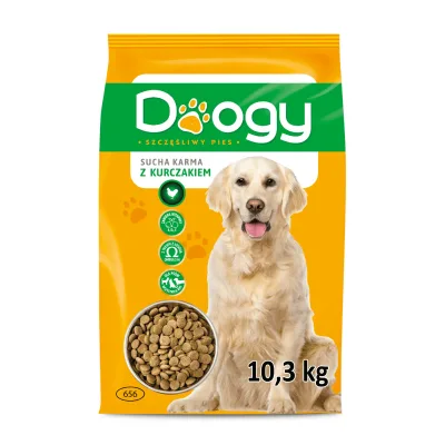 Karma dla psa sucha z drobiem Doogy 10,3kg
