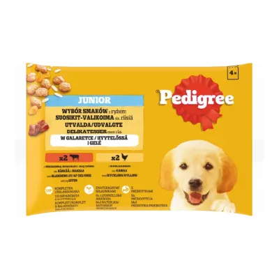 Karma dla psa mokra drób. woł Pedigree jun. 4x100g