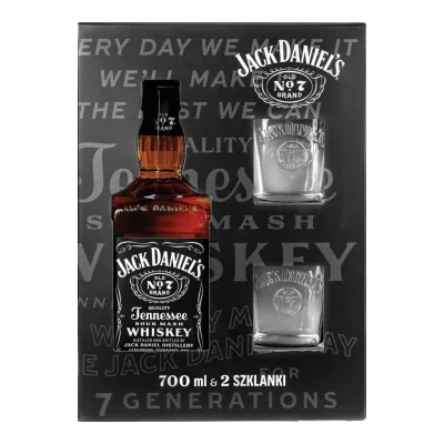Whiskey Jack Daniel's 0,7l 40% + szklanki