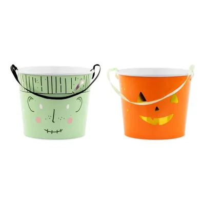 Wiaderka na cukierki Halloween, 13.5 cm, mix