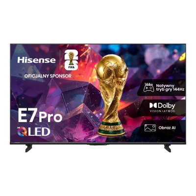 Telewizor HISENSE 55E77S PRO 55" QLED 4K 144 Hz VRR VIDAA Dolby Atmos Dolby Vision HDMI 2.1