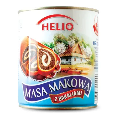 Masa makowa z bakaliami Helio 850g puszka