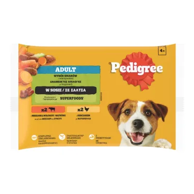 Karma dla psa mokra drób/woł. Pedigree 4x100g
