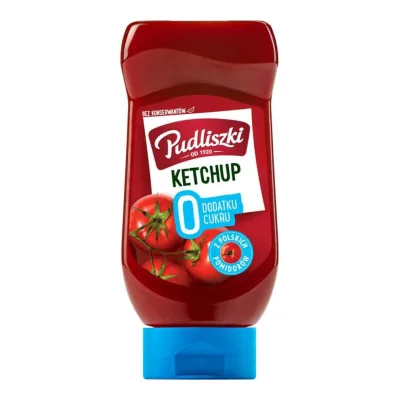 Ketchup łagodny bez dodatku cukru Pudliszki 440g