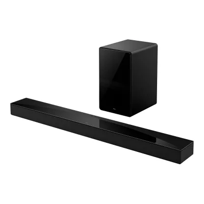 Soundbar TCL Q75HE Czarny 5.1.2-kanałowy, Bezprzewodowy Subwoofer, 4K HDR, HDMI-CEC, Wi-Fi, BT, AirPlay2, Dolby Atmos, DTS:X