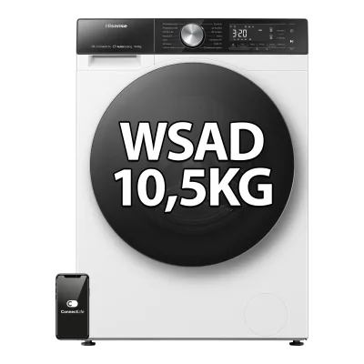 Pralka HISENSE Seria 5S WF5S1045BW 10.5kg 59cm 1400obr Sterowanie smartfonem
